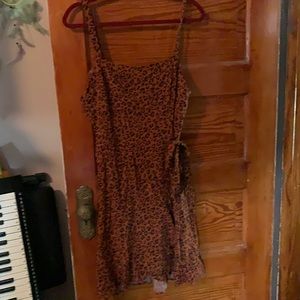 Leopard print mini dress